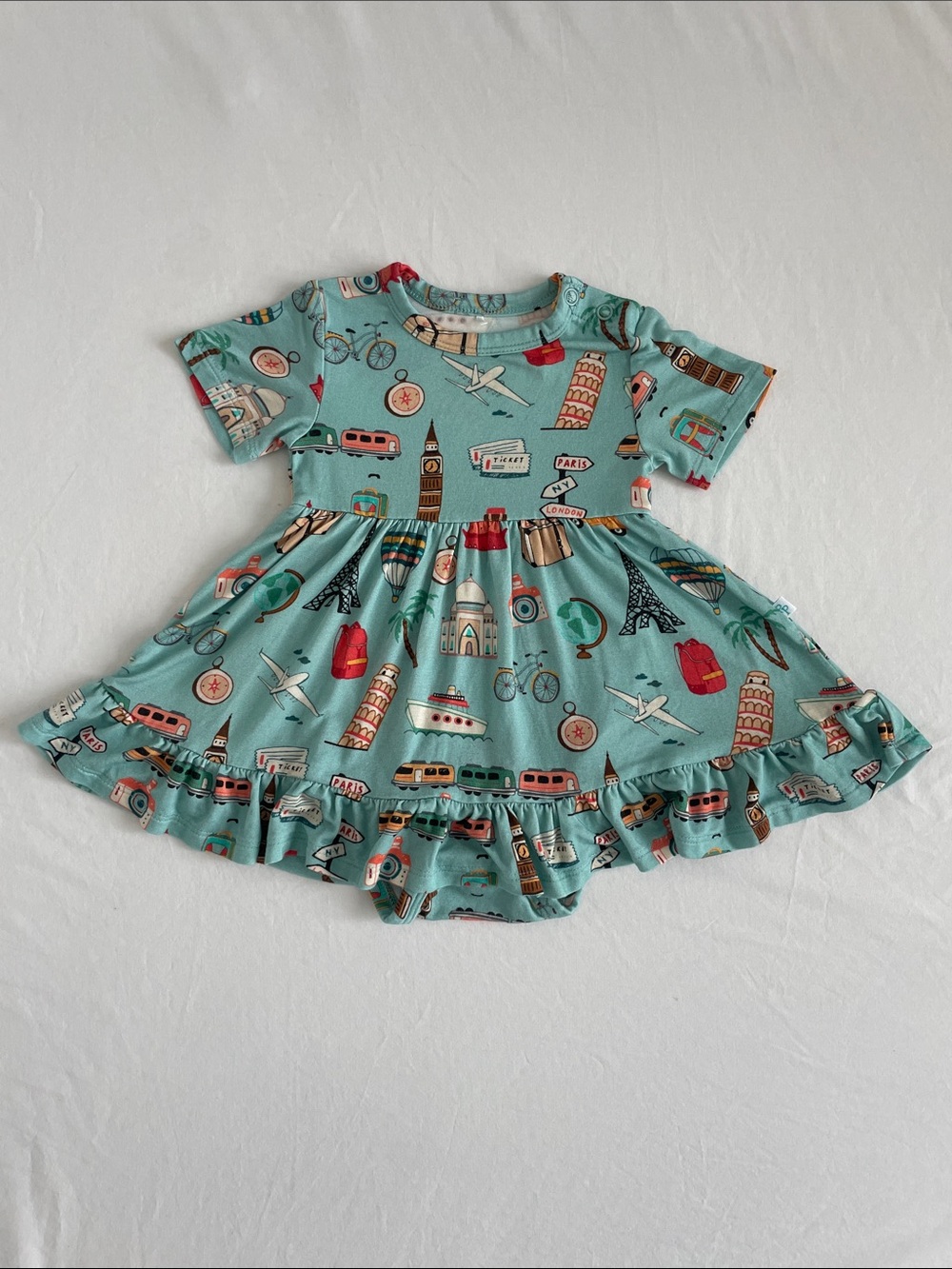 Posh Peanut Around the World Twirl Dress 3-6M (EUC)